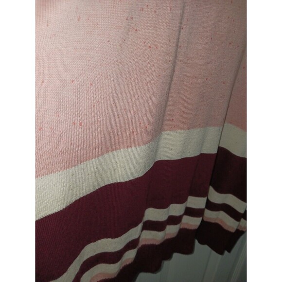J Jason Wu Top Knit Women's XL Multi Striped Sweater Pink White Maroon **flaw** - Picture 6 of 12